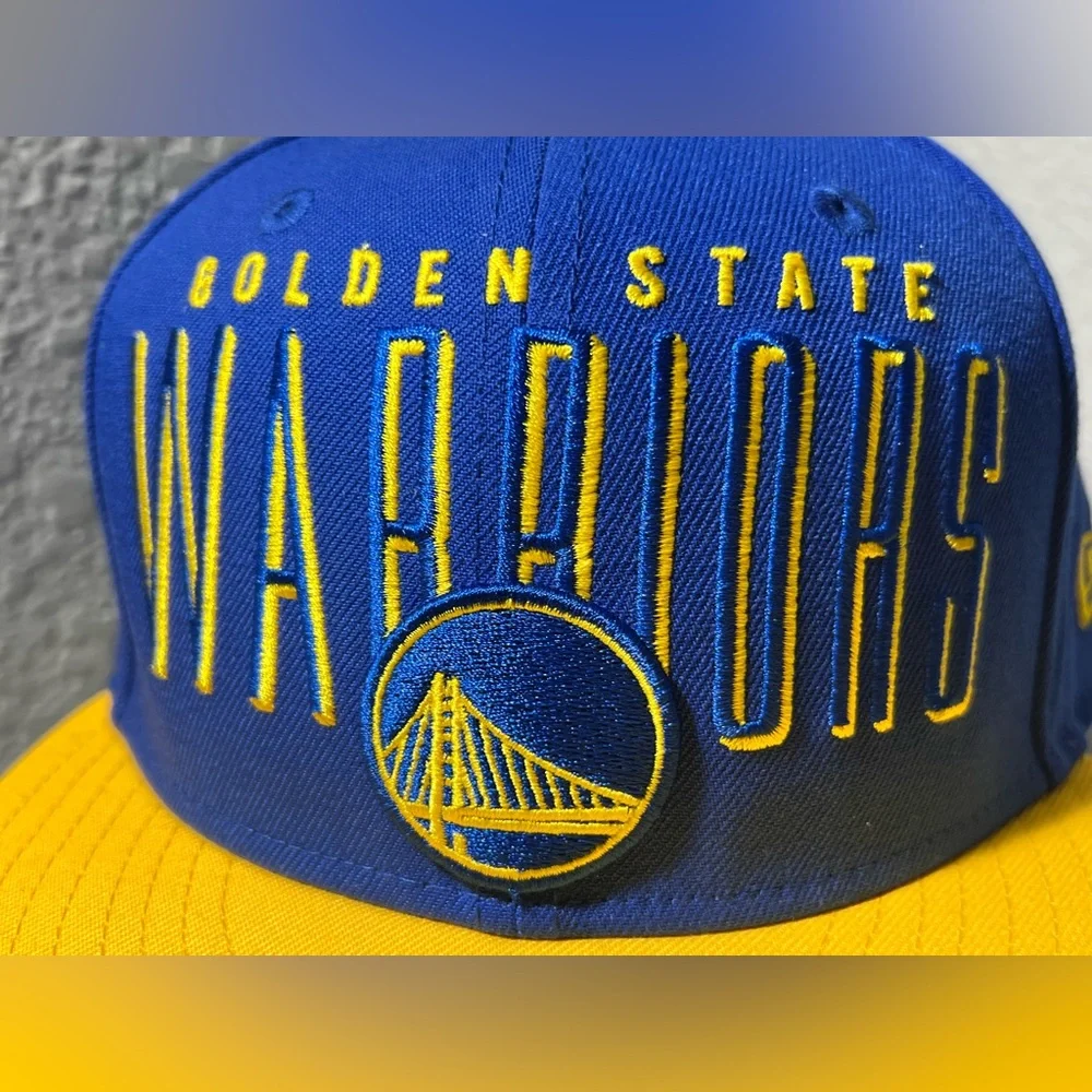 New Era Adult Golden State Warriors 9FIFTY Adjustable Snapback Hat one size blue